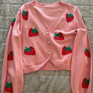 Pink Strawberry Cardigan
